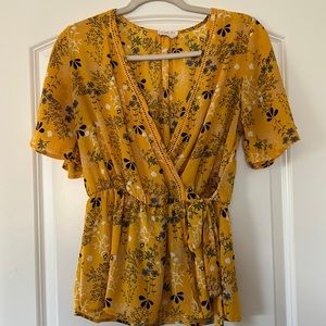 Floral Wrap Top